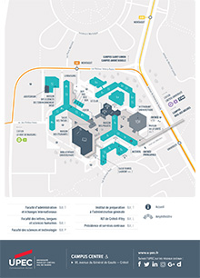 Carte du campus centre de Créteil