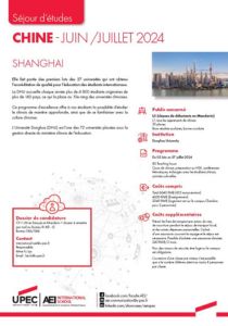 séjour SHANGHAI